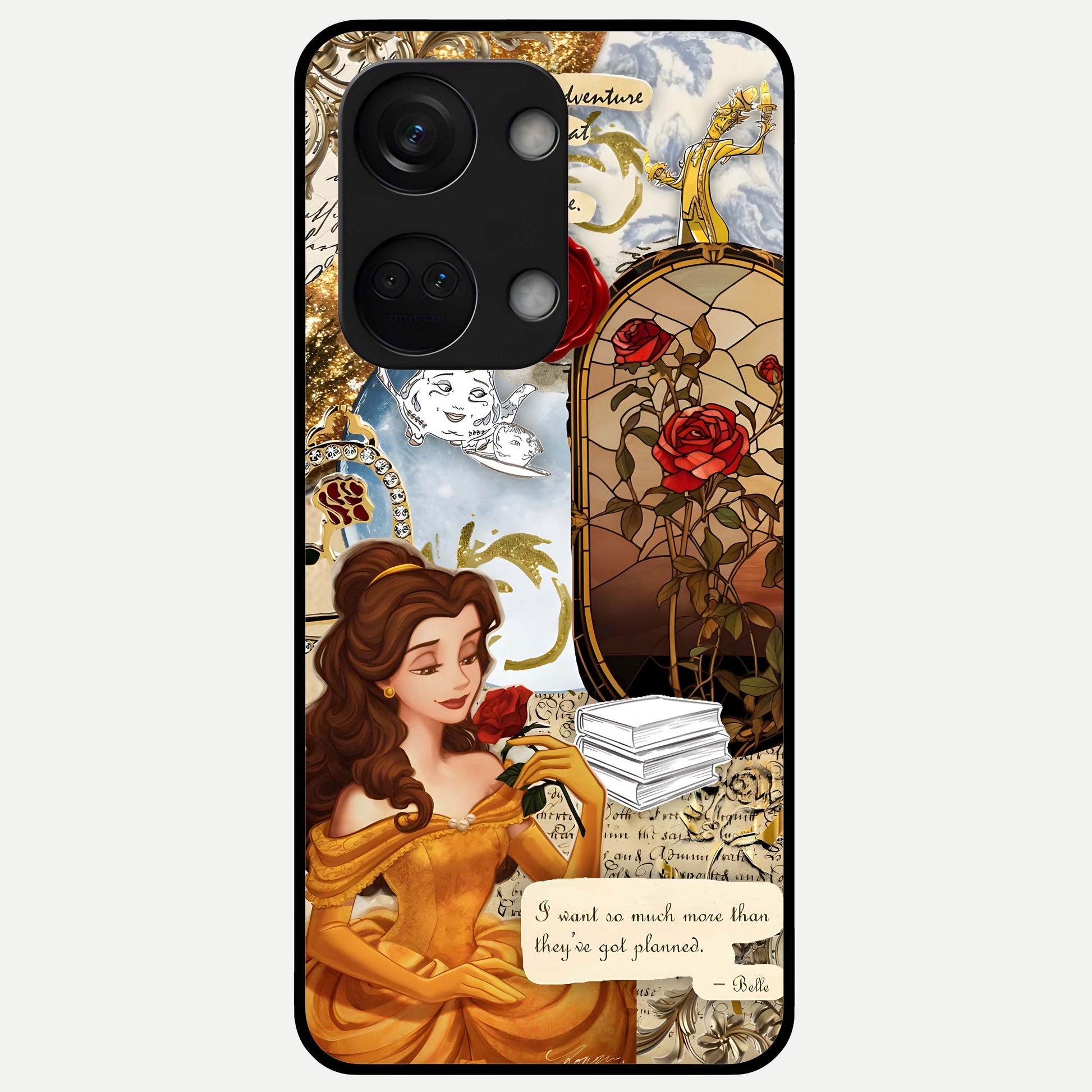  Golden Dream Belle Glass Case For Oneplus Nord 3 back cover – full design glossy printed glass finish