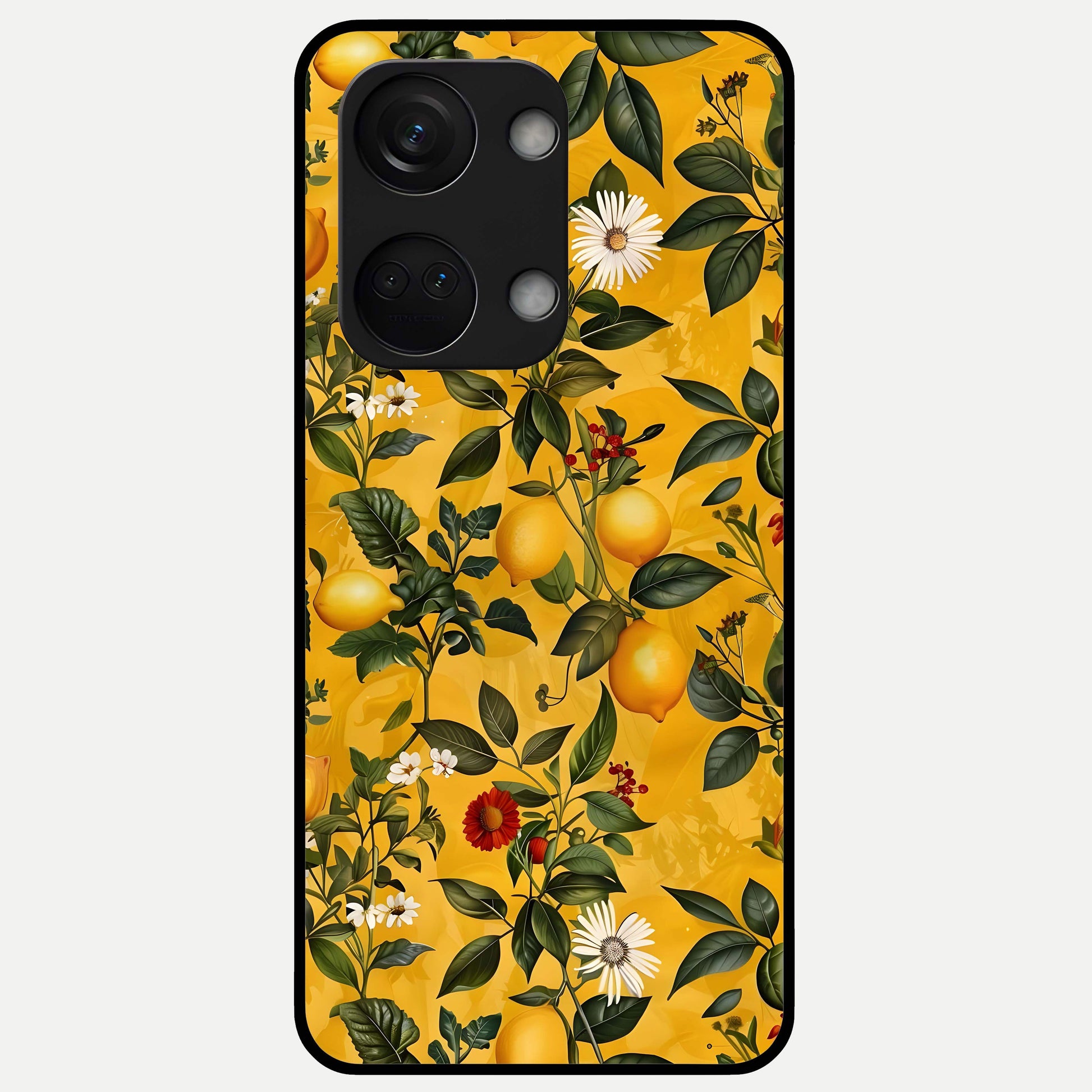  Golden Lemon Field Glass Case For Oneplus Nord 3 back cover – full design glossy printed glass finish