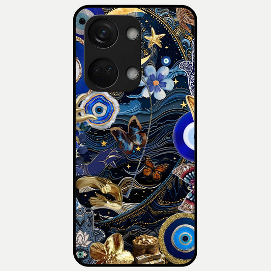  Golden Moon Magic Glass Case For Oneplus Nord 3 back cover – full design glossy printed glass finish