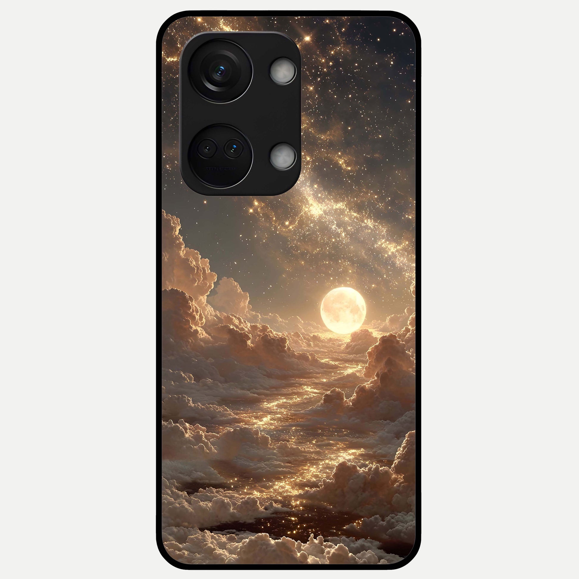  Golden Sky Dream Glass Case For Oneplus Nord 3 back cover – full design glossy printed glass finish