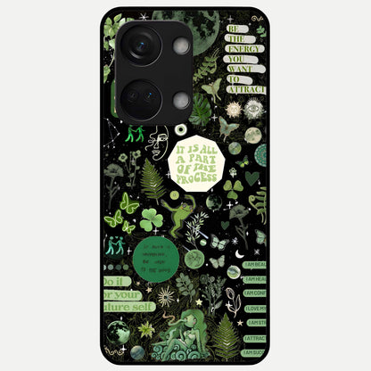  Green Mandala Pattern Glass Case For Oneplus Nord 3 back cover – full design glossy printed glass finish