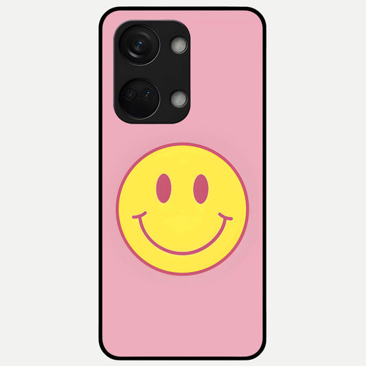  Happy Pink Mood Glass Case For Oneplus Nord 3 back cover – full design glossy printed glass finish