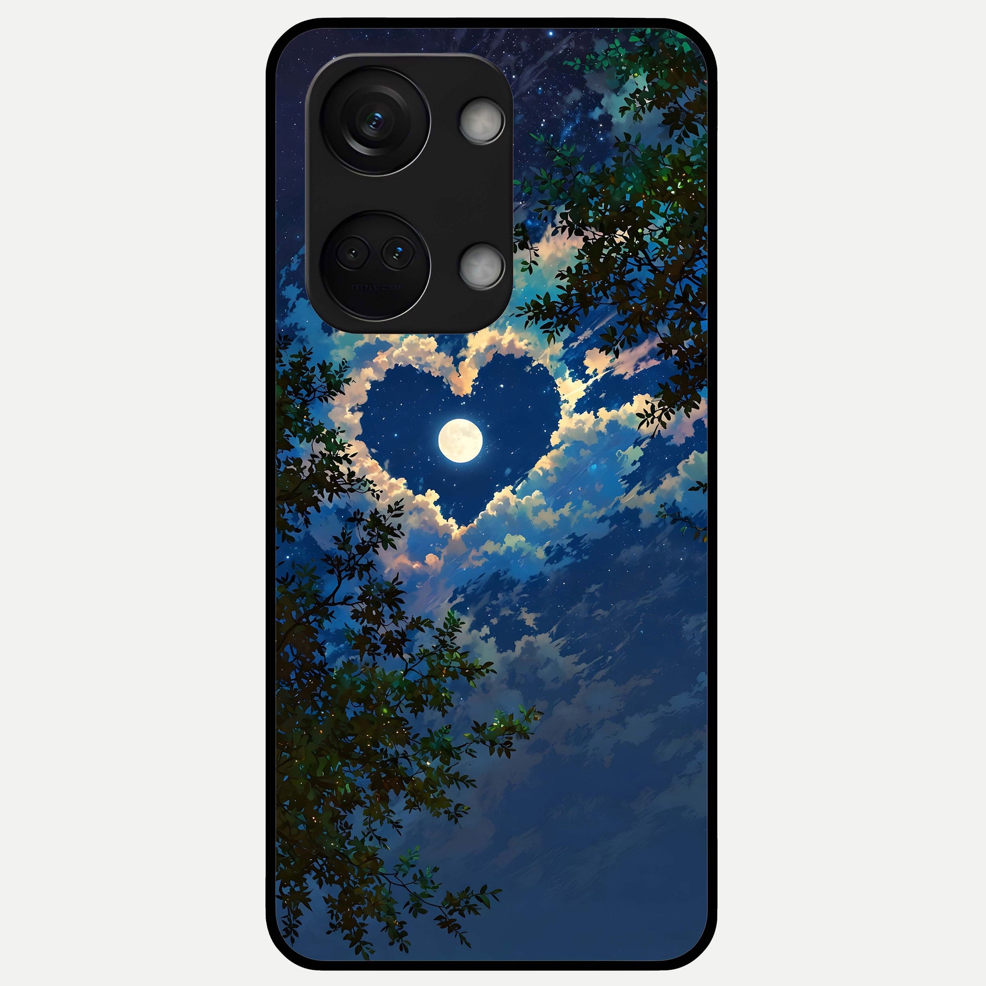  Heart With Moon Sky Glass Case For Oneplus Nord 3 back cover – full design glossy printed glass finish