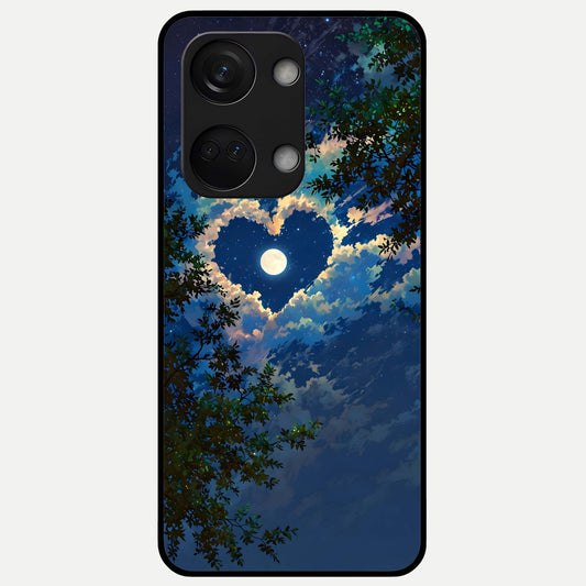  Heart With Moon Sky Glass Case For Oneplus Nord 3 back cover – full design glossy printed glass finish