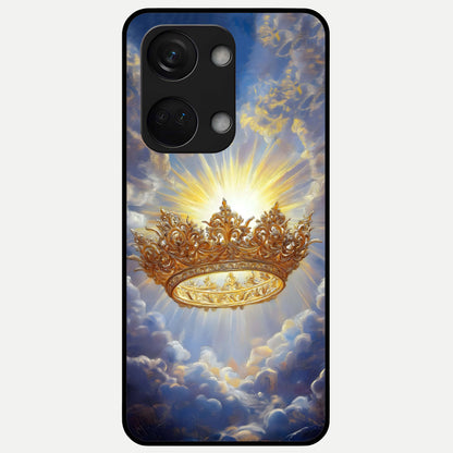  Heavenly Crown Light Glass Case For Oneplus Nord 3 back cover – full design glossy printed glass finish