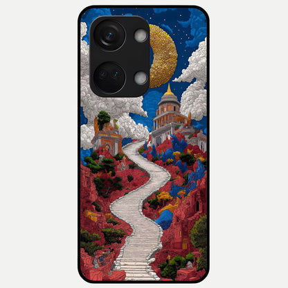  Heavenly Moon Path Glass Case For Oneplus Nord 3 back cover – full design glossy printed glass finish