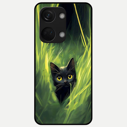  Hidden Cat Whisper Glass Case For Oneplus Nord 3 back cover – full design glossy printed glass finish