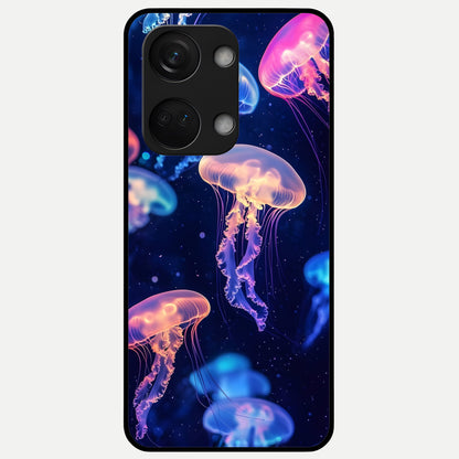  Jellyfish Pattern Glass Case For Oneplus Nord 3 back cover – full design glossy printed glass finish