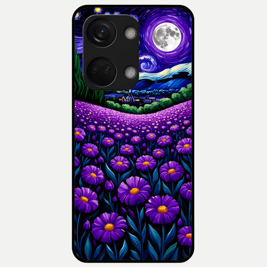  Lavender Moon Field Glass Case For Oneplus Nord 3 back cover – full design glossy printed glass finish
