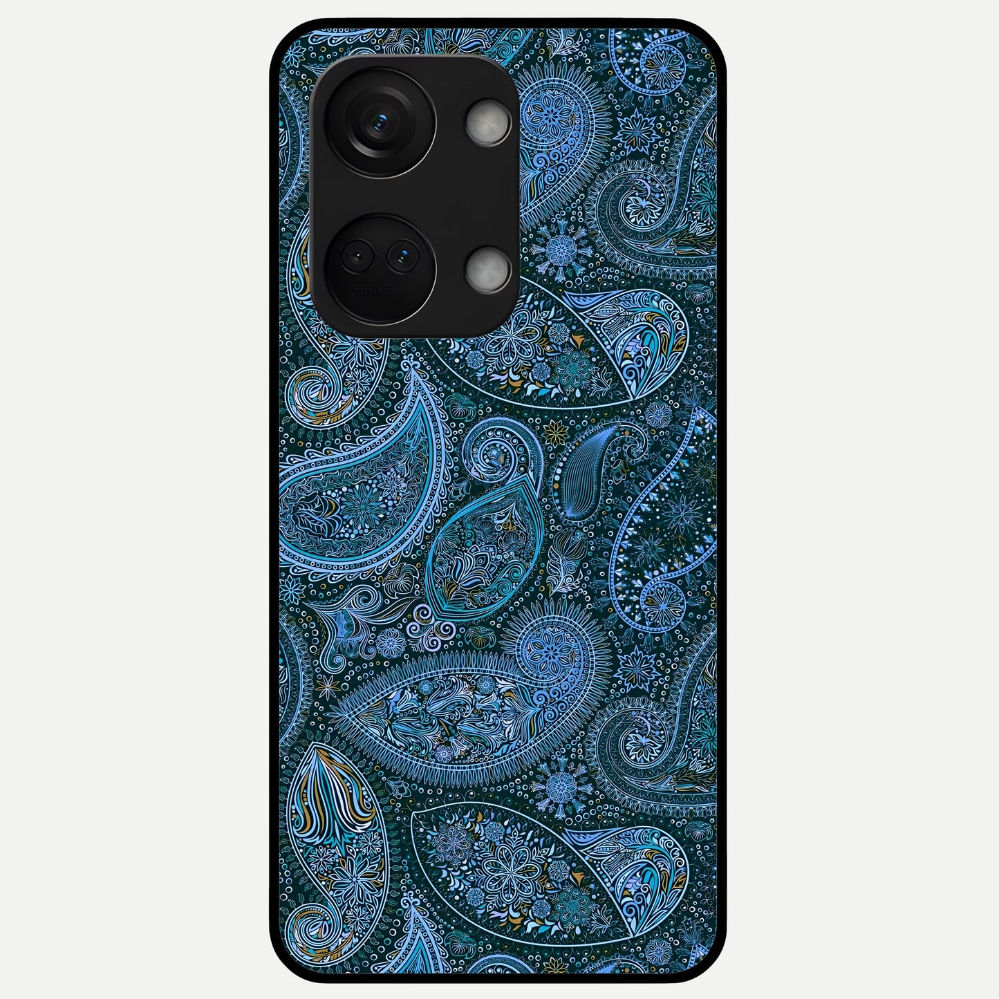  Midnight Paisley Glow Glass Case For Oneplus Nord 3 back cover – full design glossy printed glass finish