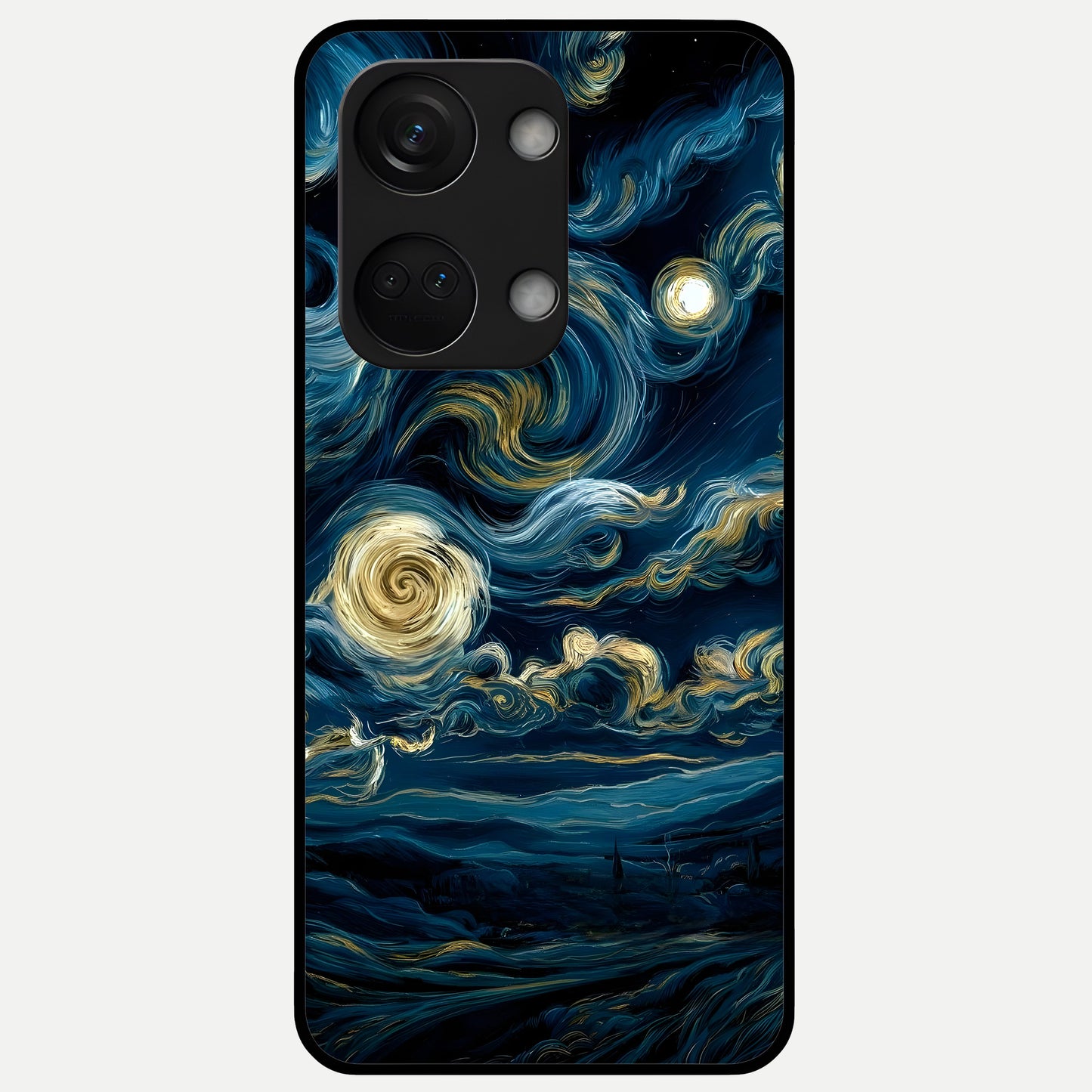 Midnight Sky Whirl Glass Case For Oneplus Nord 3 back cover – full design glossy printed glass finish
