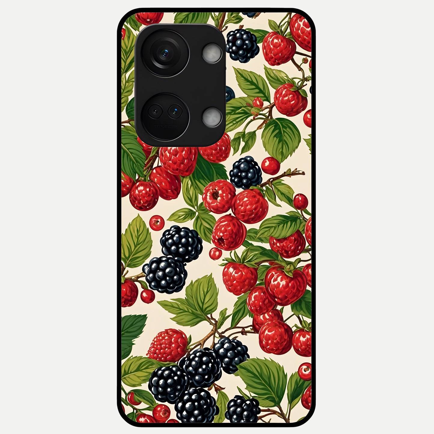  Mixed Berry Collage Glass Case For Oneplus Nord 3 back cover – full design glossy printed glass finish