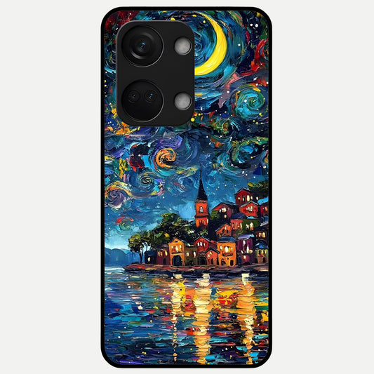  Moonlight Harbor Glow Glass Case For Oneplus Nord 3 back cover – full design glossy printed glass finish