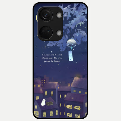  Moonlit Cat Silence Glass Case For Oneplus Nord 3 back cover – full design glossy printed glass finish