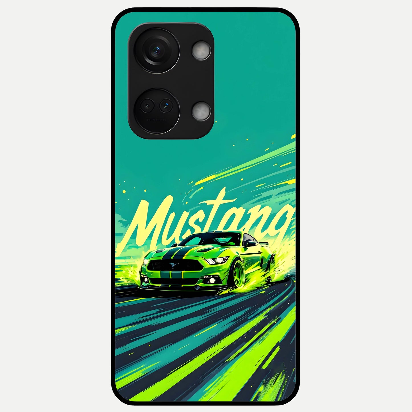  Mustang Bang Glass Case For Oneplus Nord 3 back cover – full design glossy printed glass finish