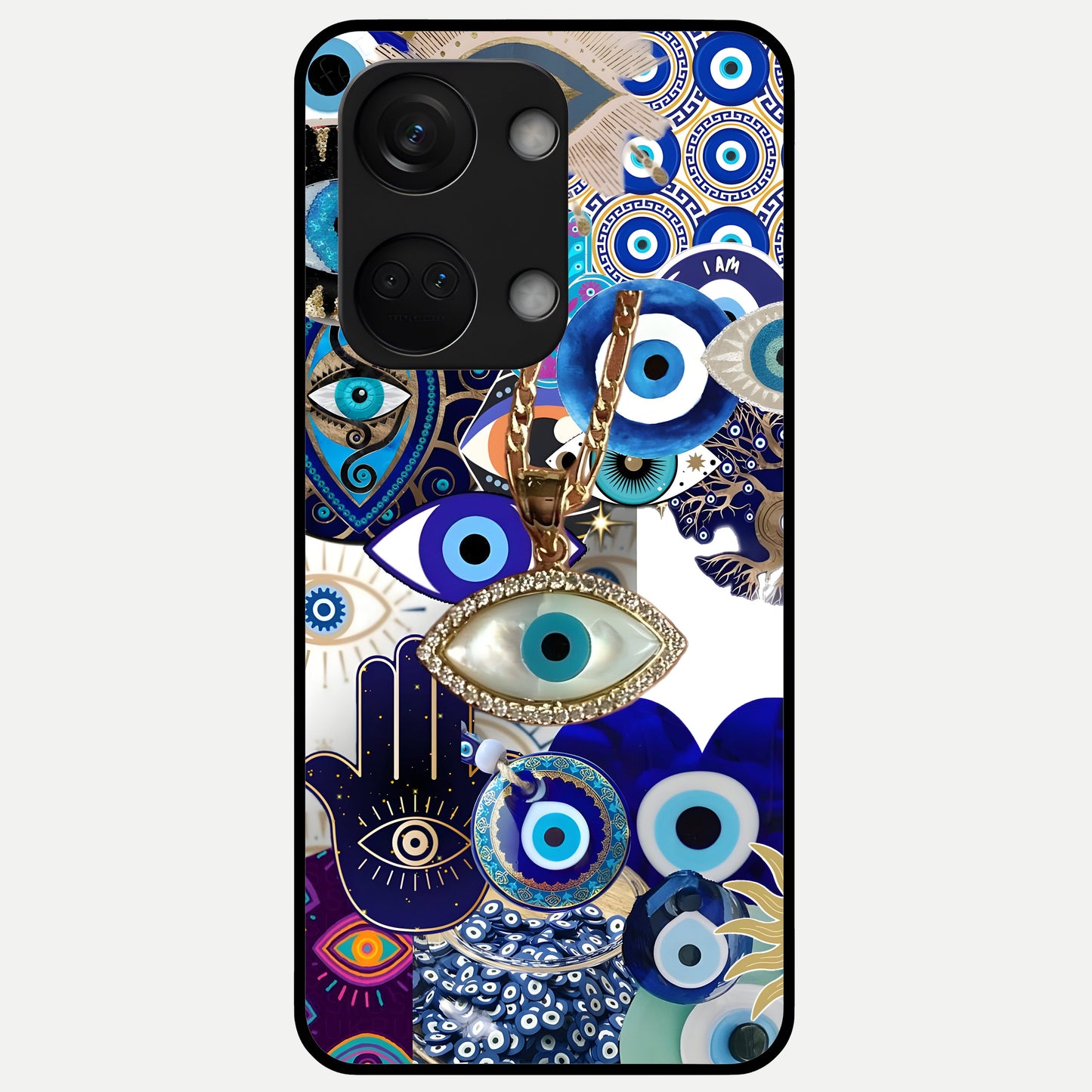  Mystic Charm Eye Glass Case For Oneplus Nord 3 back cover – full design glossy printed glass finish