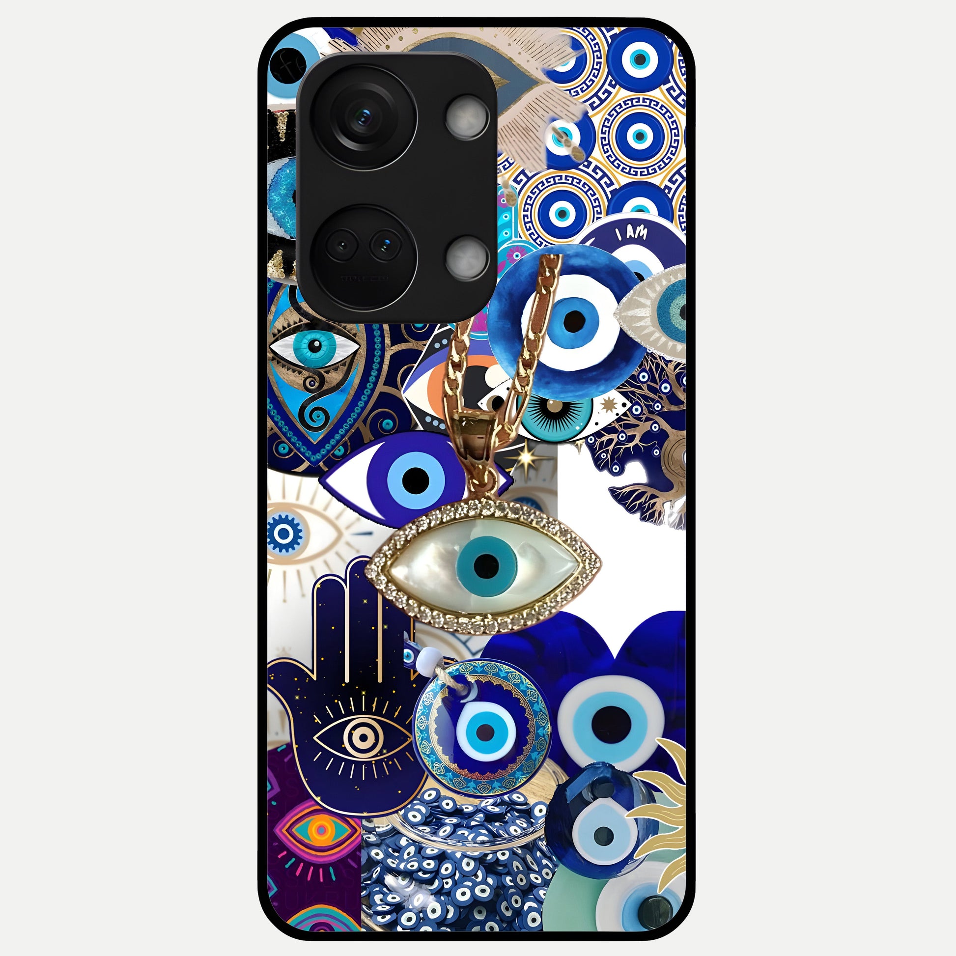  Mystic Charm Eye Glass Case For Oneplus Nord 3 back cover – full design glossy printed glass finish