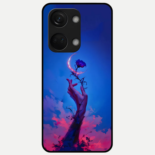  Mystic Hand Glass Case For Oneplus Nord 3 back cover – full design glossy printed glass finish