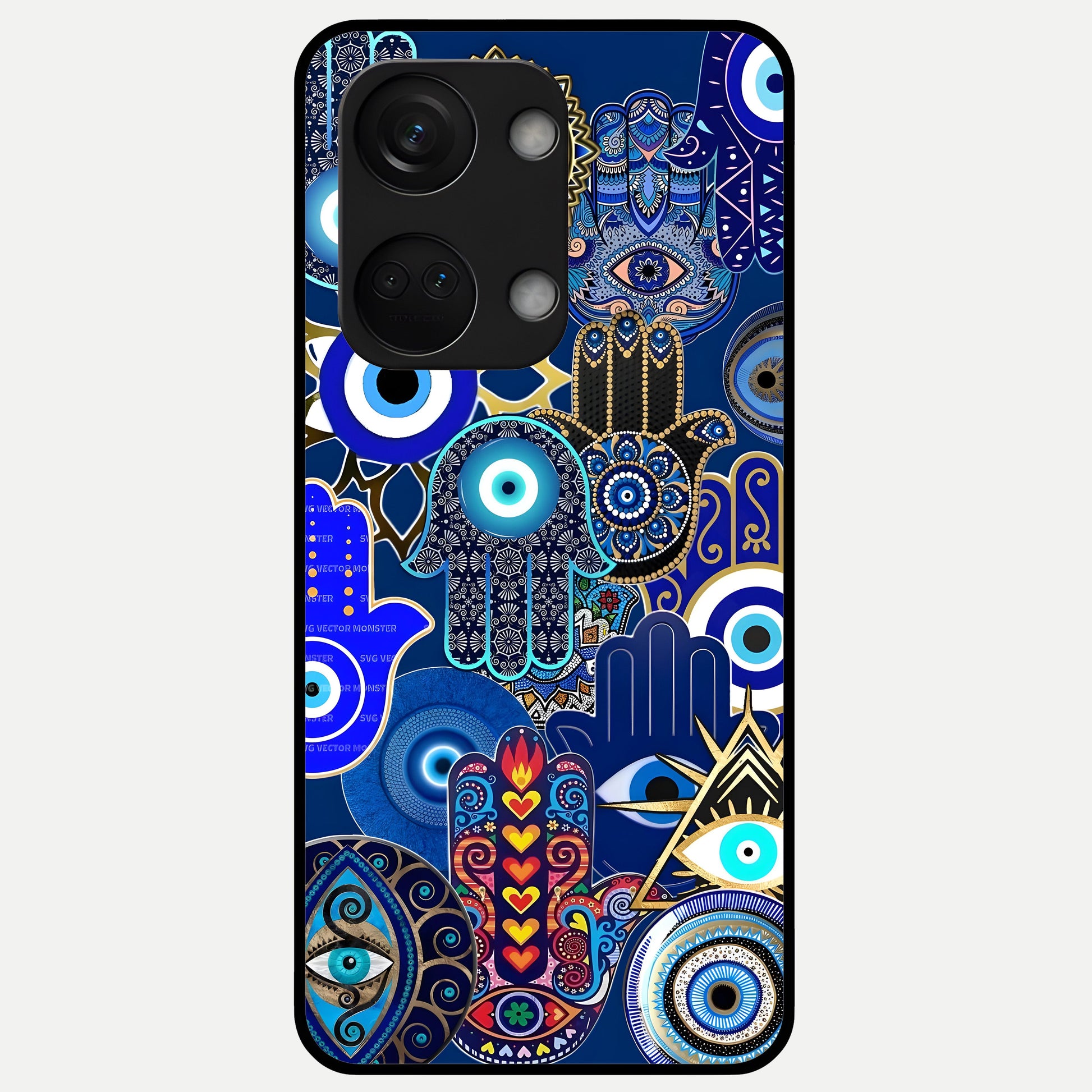  Mystic Palm Guard Glass Case For Oneplus Nord 3 back cover – full design glossy printed glass finish