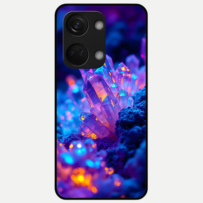  Neon Aura Shards Glass Case For Oneplus Nord 3 back cover – full design glossy printed glass finish
