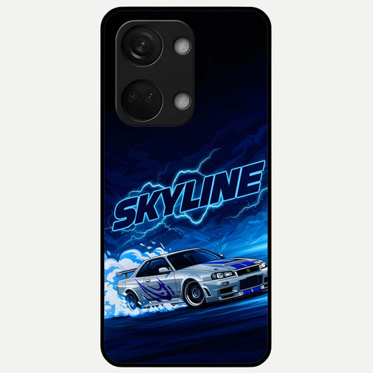  Neon Drift Beast Glass Case For Oneplus Nord 3 back cover – full design glossy printed glass finish
