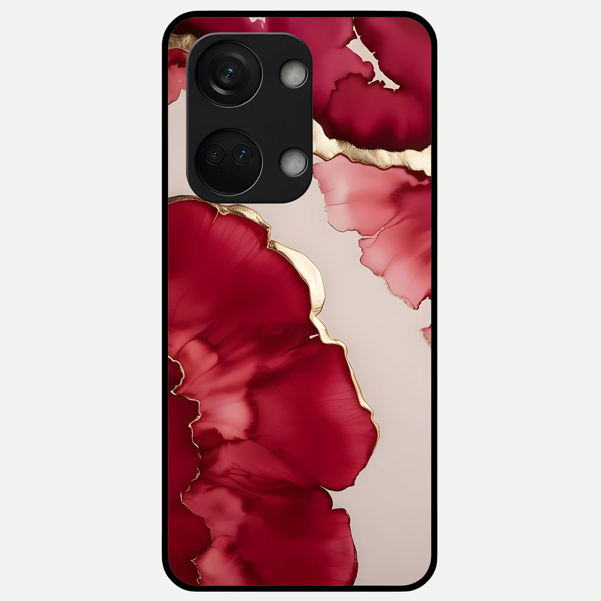  Pink And White Marble Glass Case For Oneplus Nord 3 back cover – full design glossy printed glass finish