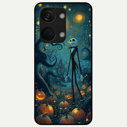  Pumpkin Moon Night Glass Case For Oneplus Nord 3 back cover – full design glossy printed glass finish
