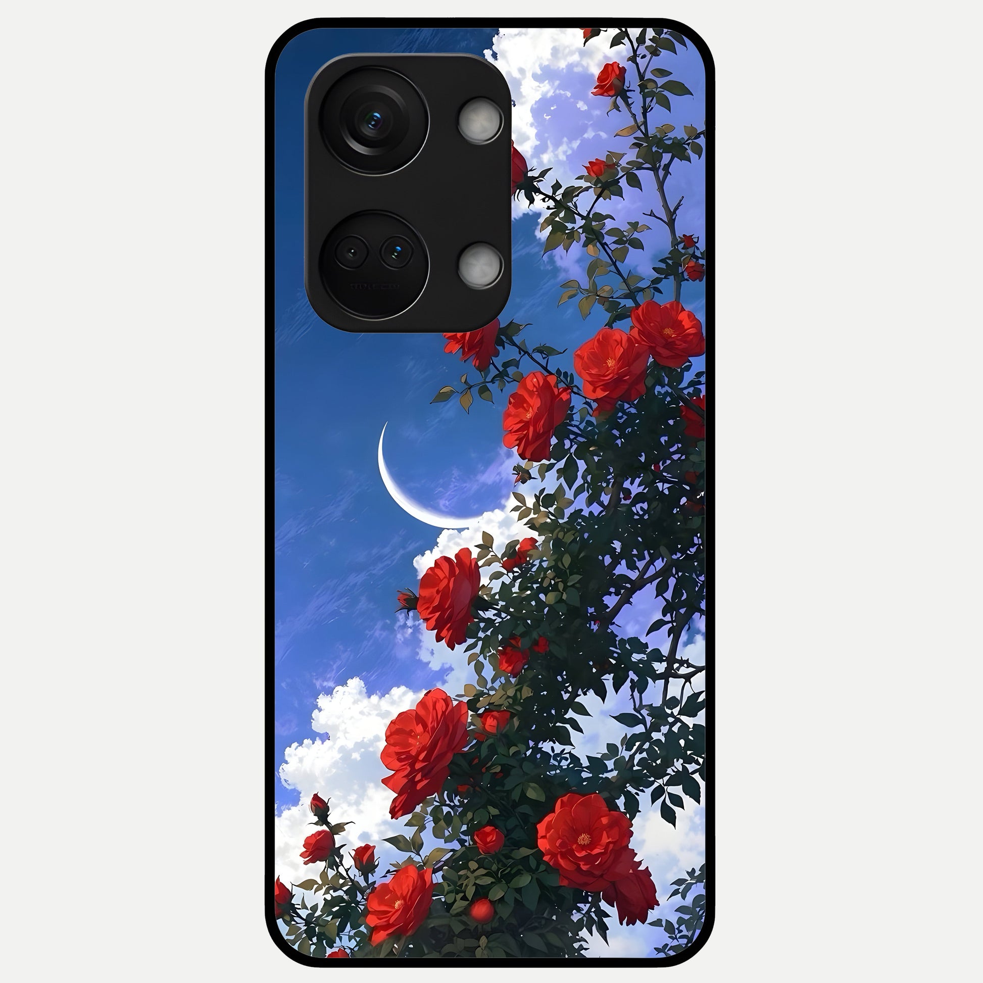  Rose Drift Flowers Glass Case For Oneplus Nord 3 back cover – full design glossy printed glass finish
