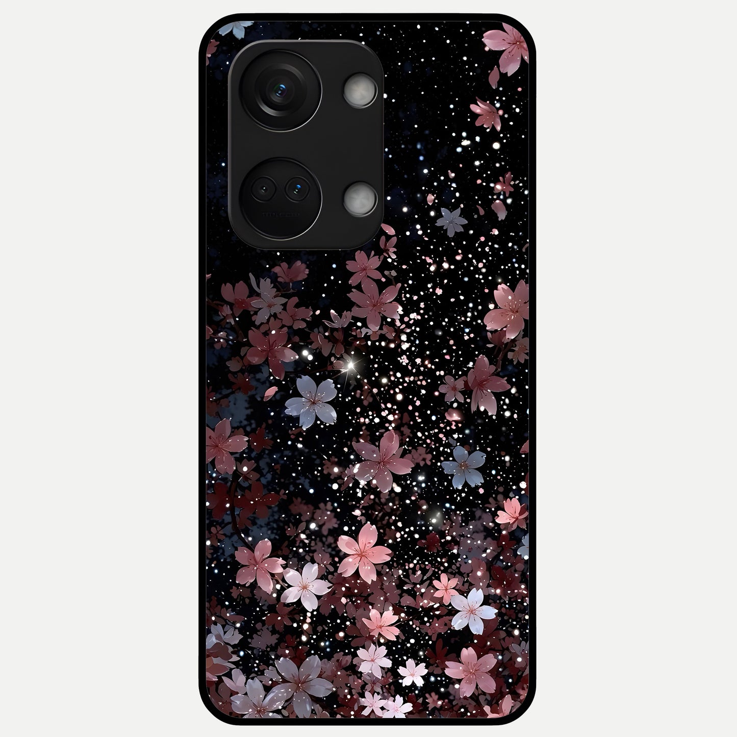  Starlit Flower Dreams Glass Case For Oneplus Nord 3 back cover – full design glossy printed glass finish