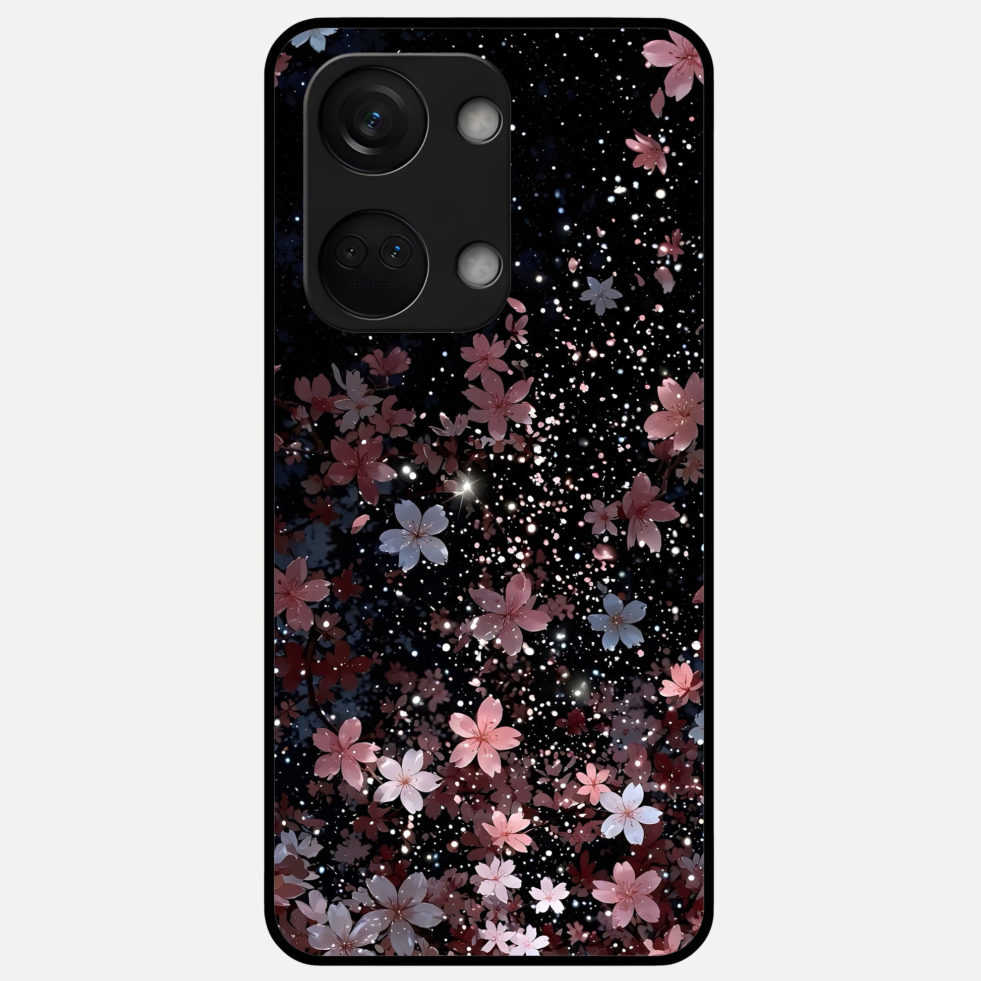  Starlit Flower Dreams Glass Case For Oneplus Nord 3 back cover – full design glossy printed glass finish