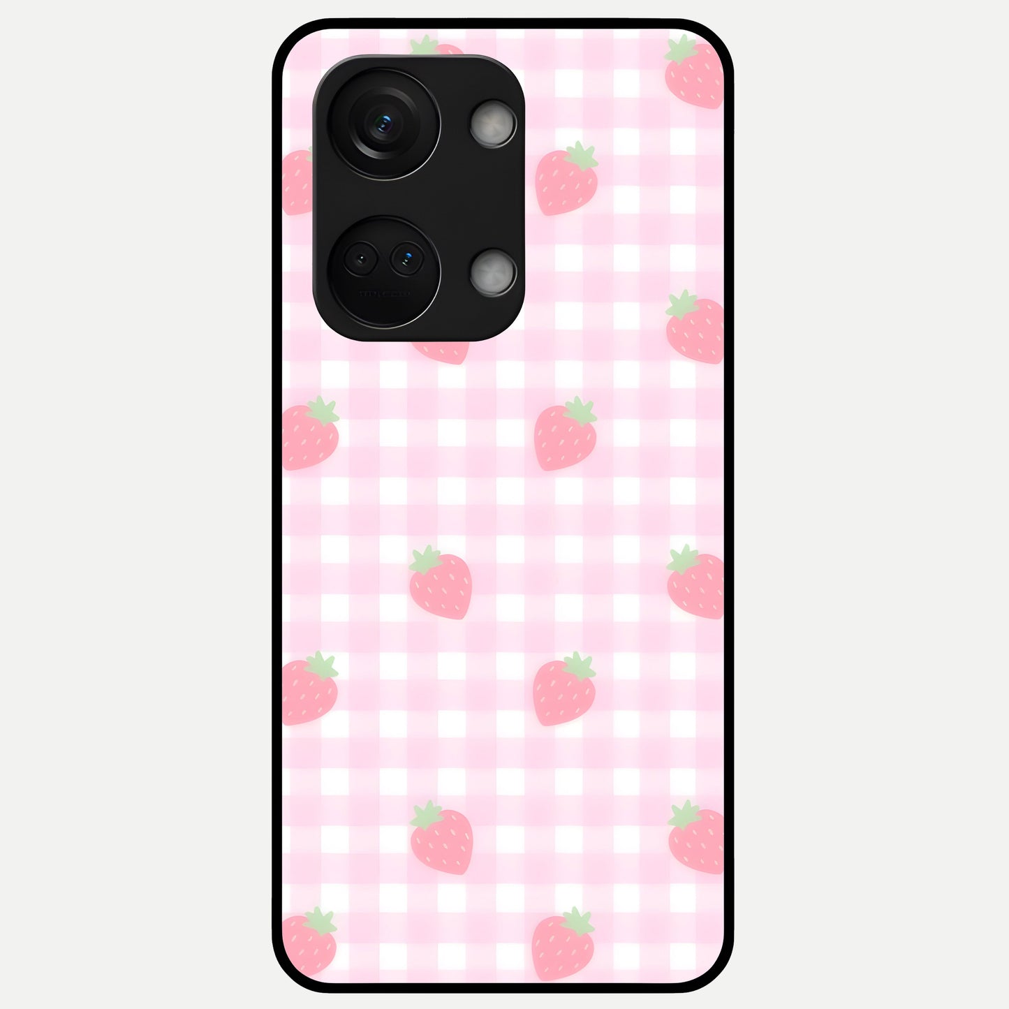  Strawberry Picnic Love Glass Case For Oneplus Nord 3 back cover – full design glossy printed glass finish
