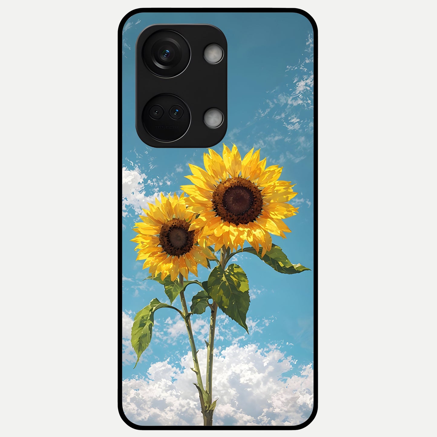  Sunlit Daisy Glow Glass Case For Oneplus Nord 3 back cover – full design glossy printed glass finish