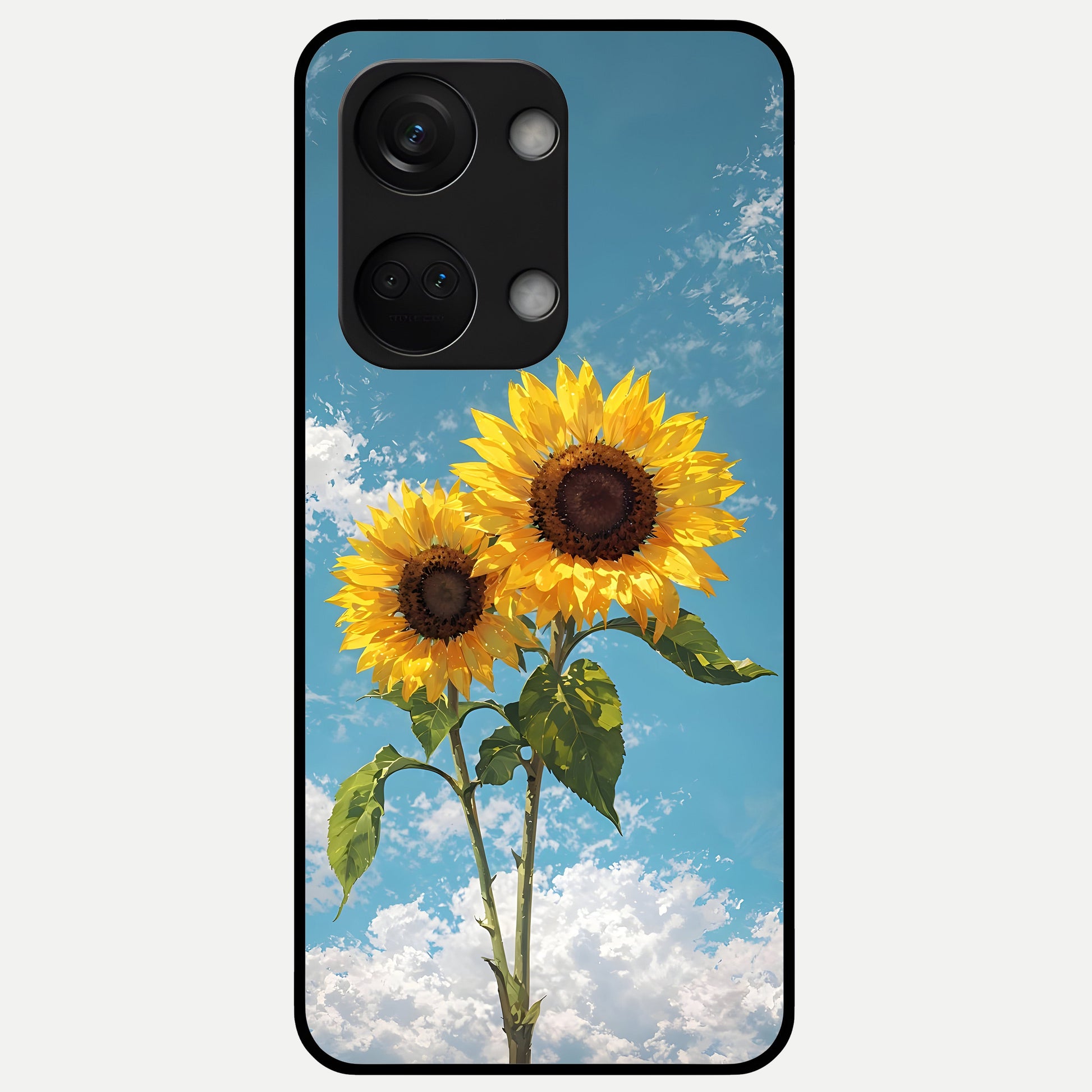  Sunlit Daisy Glow Glass Case For Oneplus Nord 3 back cover – full design glossy printed glass finish