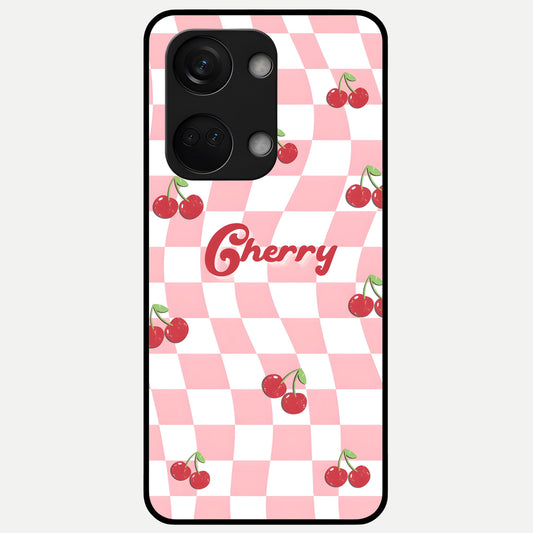  Sweet Cherry Vibes Glass Case For Oneplus Nord 3 back cover – full design glossy printed glass finish