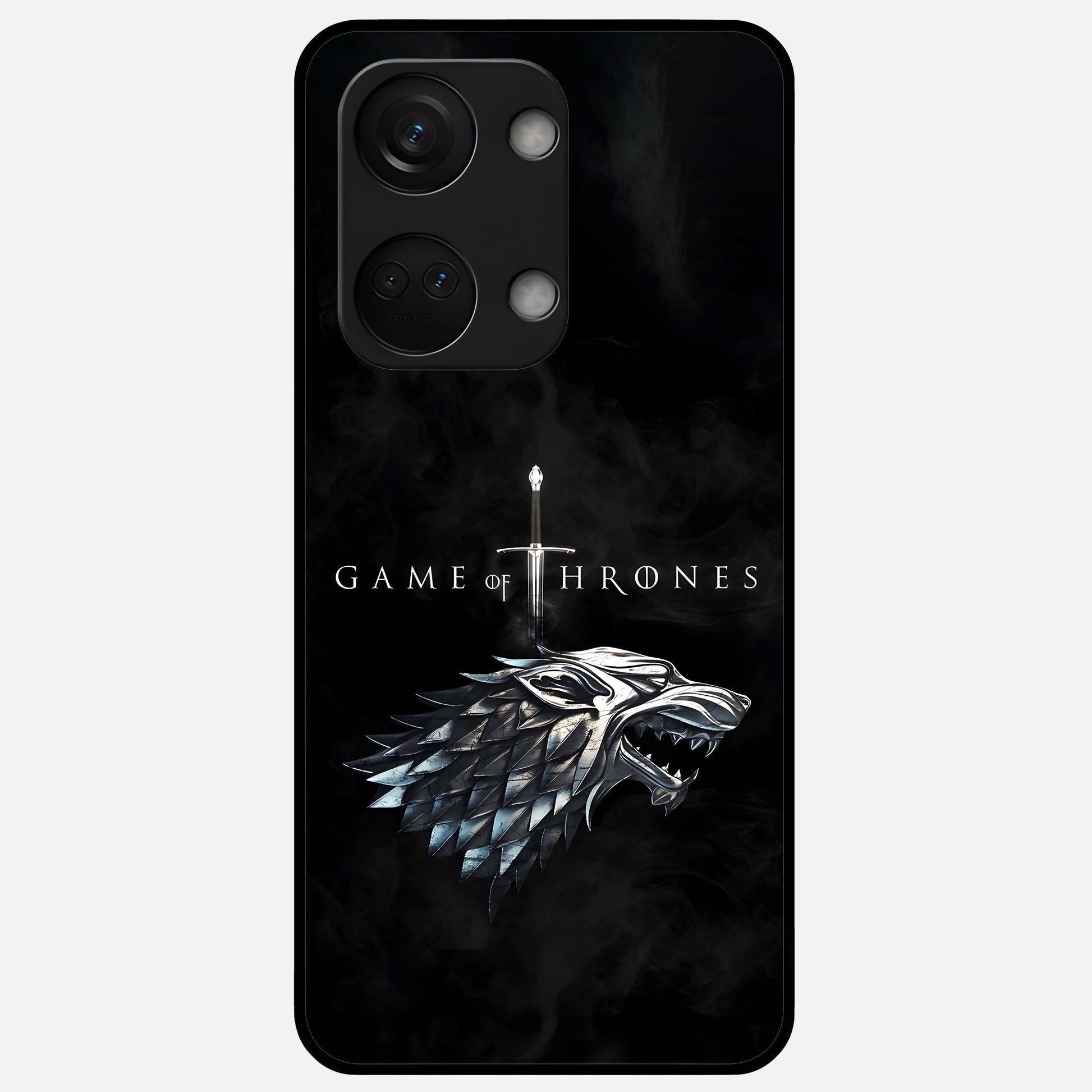  Throne Wolf Legacy Glass Case For Oneplus Nord 3 back cover – full design glossy printed glass finish