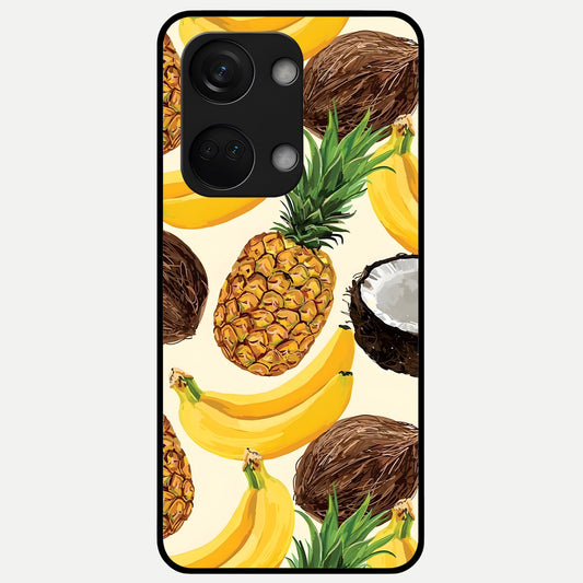  Tropical Fruit Mood Glass Case For Oneplus Nord 3 back cover – full design glossy printed glass finish
