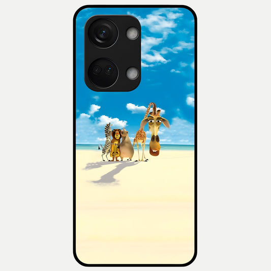  Tropical Fun Squad Glass Case For Oneplus Nord 3 back cover – full design glossy printed glass finish