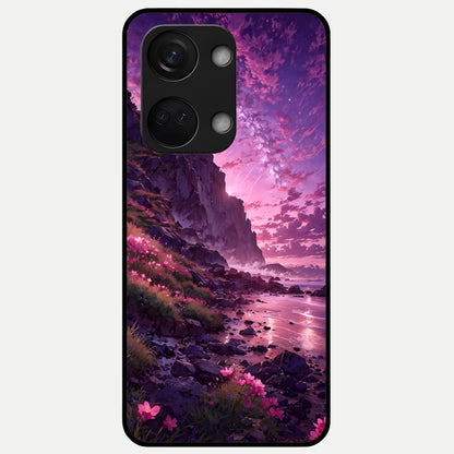  Twilight Blossom Coast Glass Case For Oneplus Nord 3 back cover – full design glossy printed glass finish