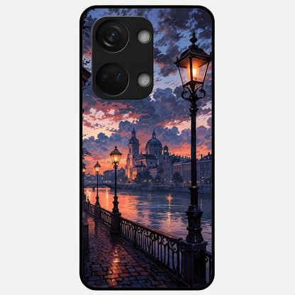  Twilight River Lights Glass Case For Oneplus Nord 3 back cover – full design glossy printed glass finish