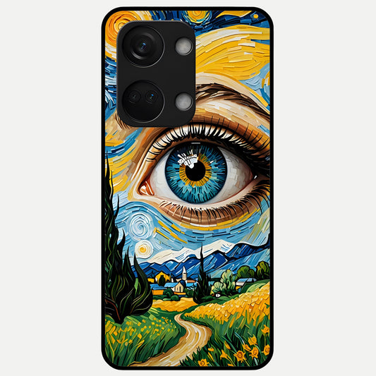  Van Gogh Eye Glass Case For Oneplus Nord 3 back cover – full design glossy printed glass finish