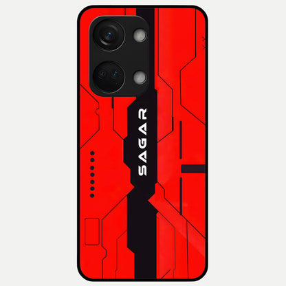  Voltage Rise CYBERPUNK Custom Name Glass Case For Oneplus Nord 3 back cover – personalized glossy printed glass finish