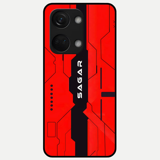  Voltage Rise CYBERPUNK Custom Name Glass Case For Oneplus Nord 3 back cover – personalized glossy printed glass finish