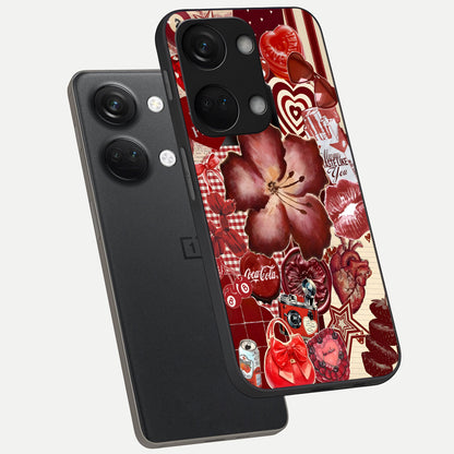  Aesthetic Little Freak phone case For Oneplus Nord 3 showing premium glass back cover with detailed artwork