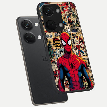  Aesthetic Spider phone case For Oneplus Nord 3 showing premium glass back cover with detailed artwork