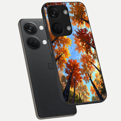  Autumn Sky Rise phone case For Oneplus Nord 3 showing premium glass back cover with detailed artwork