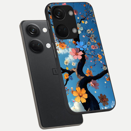  Blossom Dream Sky phone case For Oneplus Nord 3 showing premium glass back cover with detailed artwork
