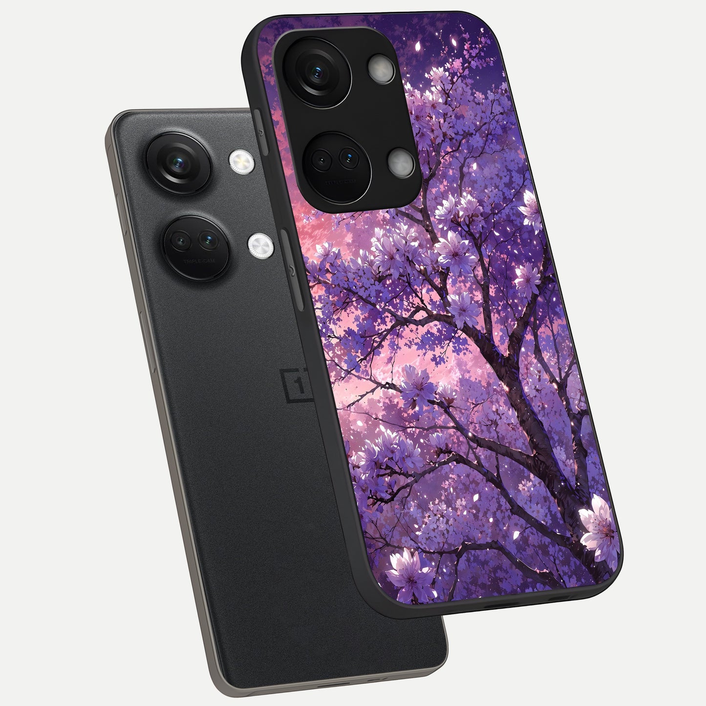  Blossom Tree phone case For Oneplus Nord 3 showing premium glass back cover with detailed artwork