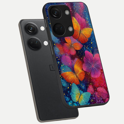  Butterfly Dream Mist phone case For Oneplus Nord 3 showing premium glass back cover with detailed artwork