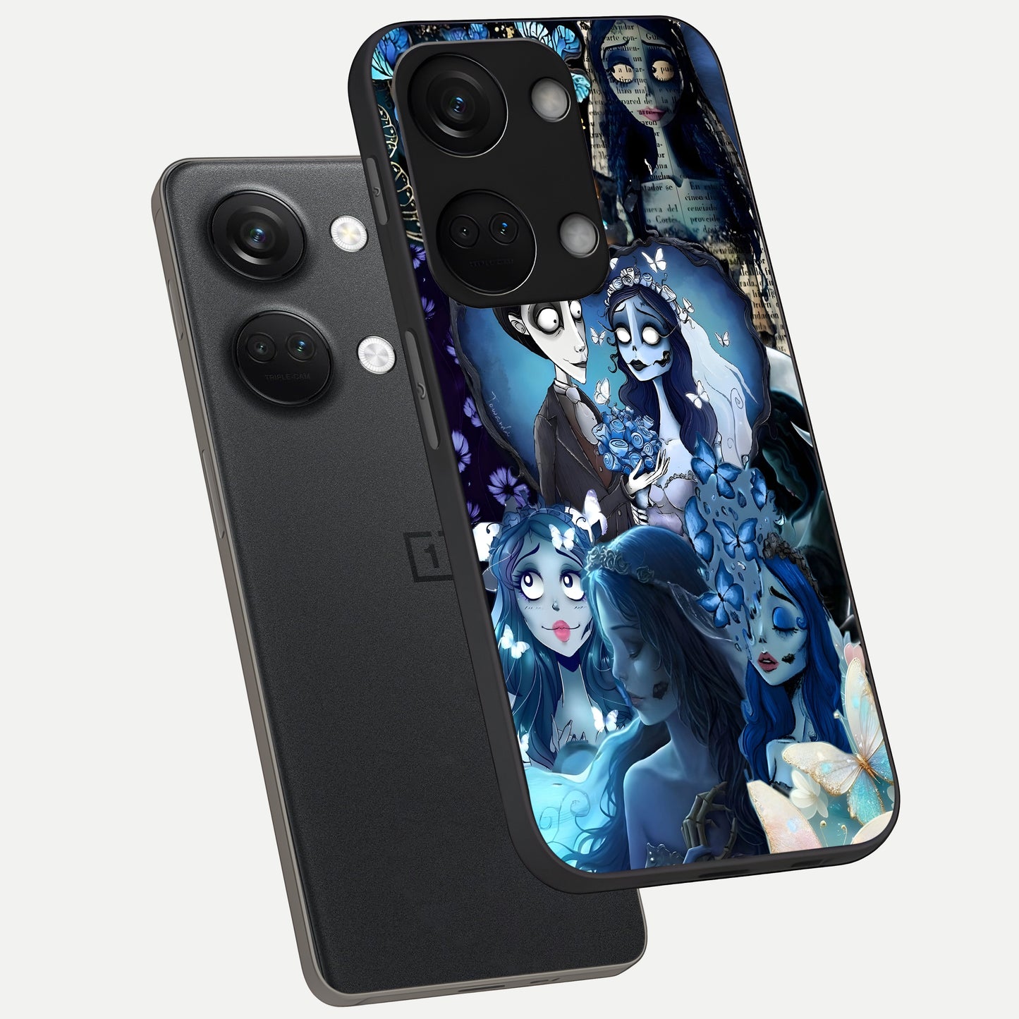  Butterfly Ghost Soul phone case For Oneplus Nord 3 showing premium glass back cover with detailed artwork