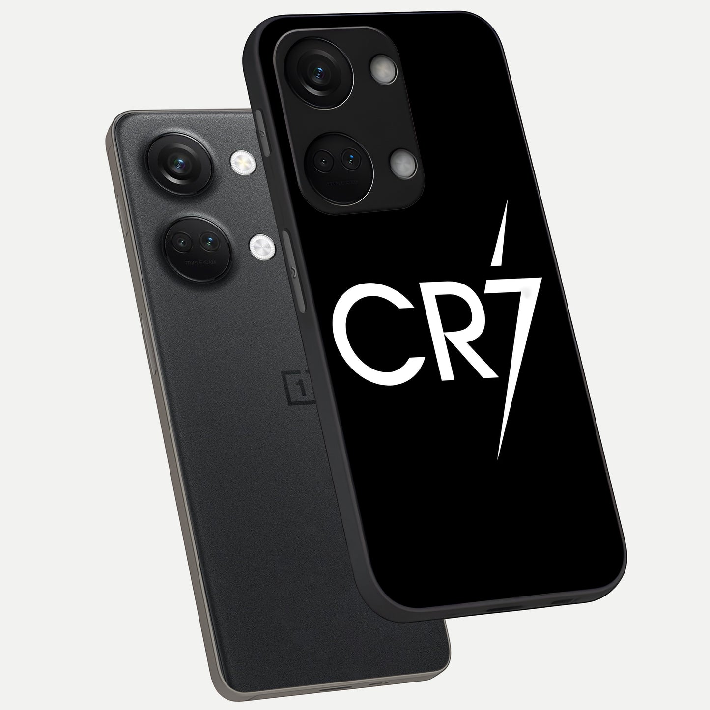  CR7 Elite Strike phone case For Oneplus Nord 3 showing premium glass back cover with detailed artwork
